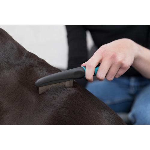 Расческа Trixie для вычесывания блох и вшей металлическая с пластиковой ручкой 21 см Киев - изображение 2