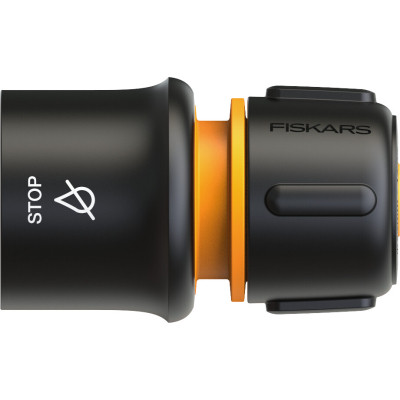 Коннектор для шланга Fiskars Watering 19 мм(3/4") c автостопом LB30 (1027083) Винница - изображение 1