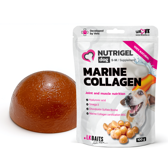 LK Baits Pet Nutrigel Marine Collagen S-M Функціональні ласощі для собак для суглобів з морським колагеном (Ø 15 мм), 100 г Київ