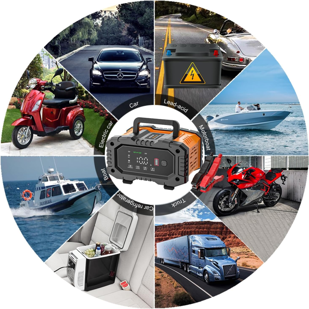 Зарядное устройство NEXPEAK NC202 12/24 В, 10/5 А, LiFePO4/AGM/GEL, 8-этапное, Pulse Repair, LCD Киев - изображение 7