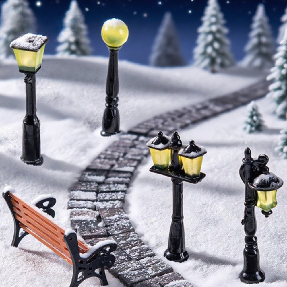 Миниатюрный уличный фонарь для микроландшафта и флрариума, 5.5 см - Декоративная садовая фигурка (светится в темноте) 2 Одесса - изображение 3