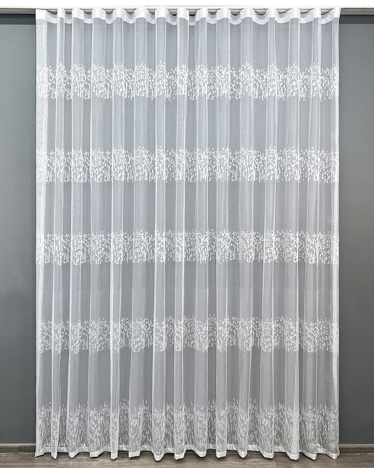 Тюль VR-Textil 2009т Жаккард Белый 400х270 см (42-1075) Киев - изображение 2
