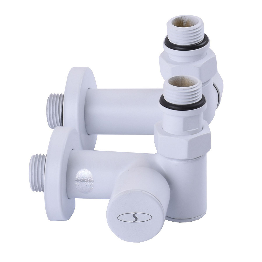 !Набір Кран вентильний кутовий з американкою SOLOMON LUX 1/2″ WHITE 7777_TEN (1уп.) Луцк - изображение 2