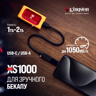 Накопитель SSD USB Type-C 1TB XS1000 Kingston (SXS1000R/1000GA) Винница - изображение 12
