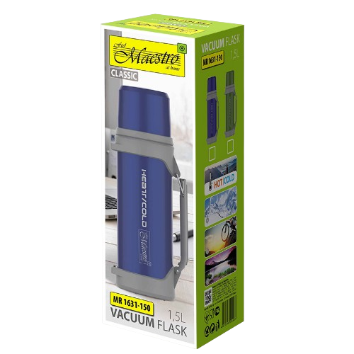 Термос 1,5л блакитний Maestro MR-1631-150-BLUE Житомир