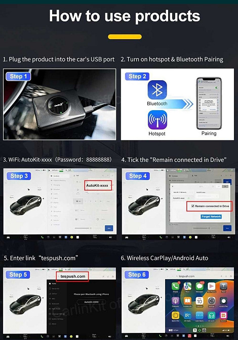 CarlinKit T2C for Tesla-бездротовий адаптер Київ - фото 8