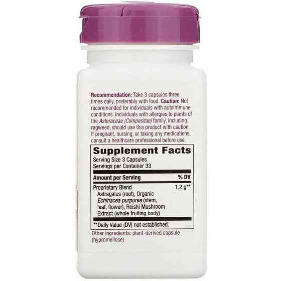 Ехінацея, астрагал і рейші Nature's Way Echinacea Astragalus & Reishi 100 капсул Київ