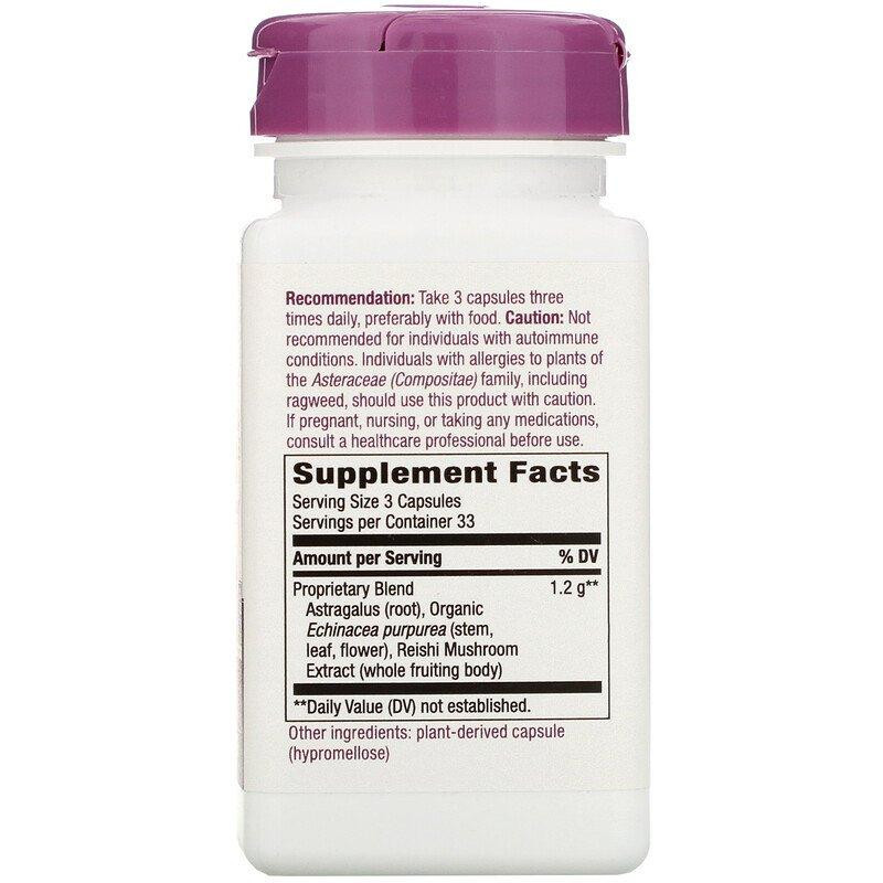 Эхинацея, астрагал и рейши Nature's Way Echinacea Astragalus & Reishi 100 капсул Киев - изображение 2