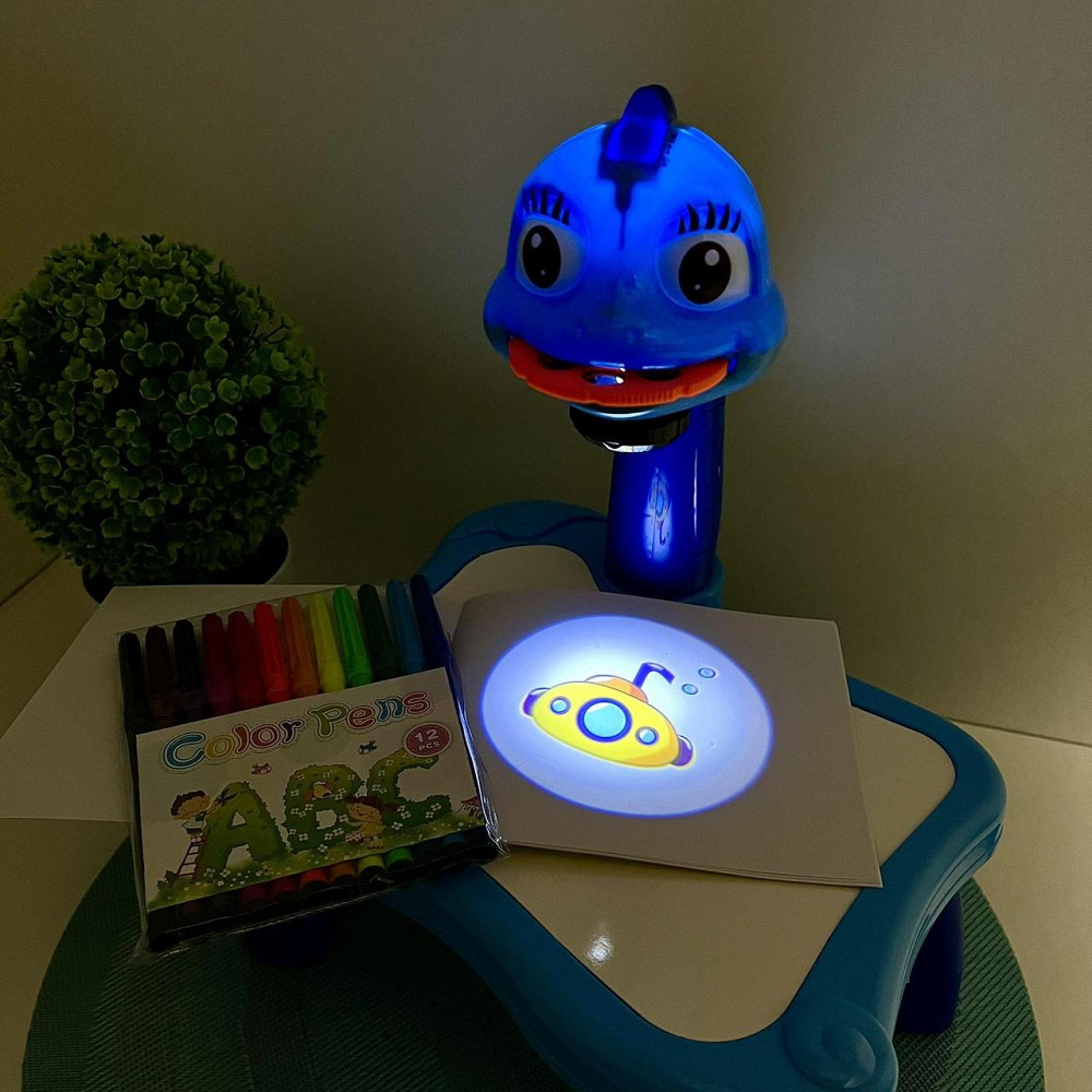 Проектор для малювання 24 листи фломастери 12 шт Блокнот Синій (AK 0001 AB) Чернигов - изображение 9