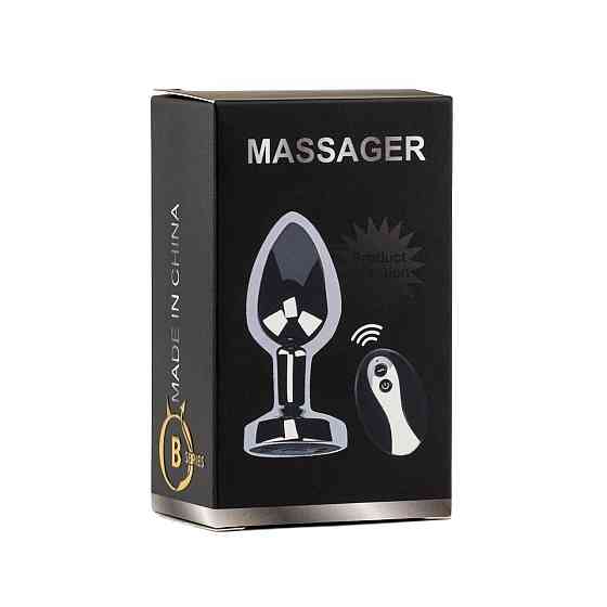 Металевий вібро-плаг Metal Butt Plug S з USB-заряджанням та пультом керування Sex Aura Київ