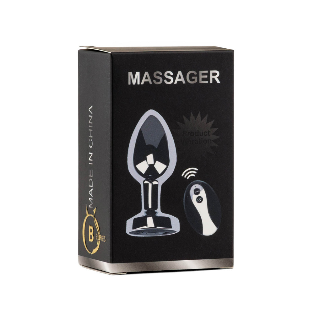 Металевий вібро-плаг Metal Butt Plug S з USB-заряджанням та пультом керування Sex Aura Київ - фото 6