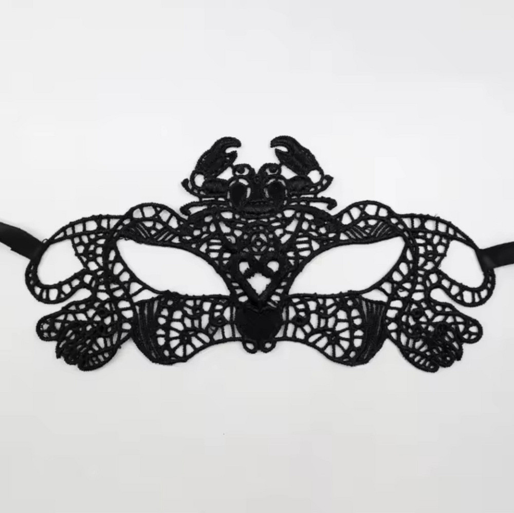 Маска маскарада для обличчя Краб one size чорний Київ - фото 1