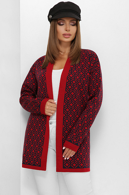 Кардиган женский вязаный.194 красный Киев - изображение 1