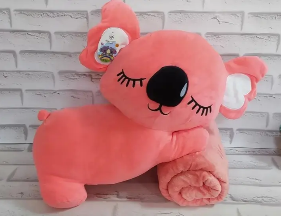 Дитяча м'яка іграшка "Коала" L1129(Pink) іграшка з пледом, розмір 50 см Вінниця - фото 6