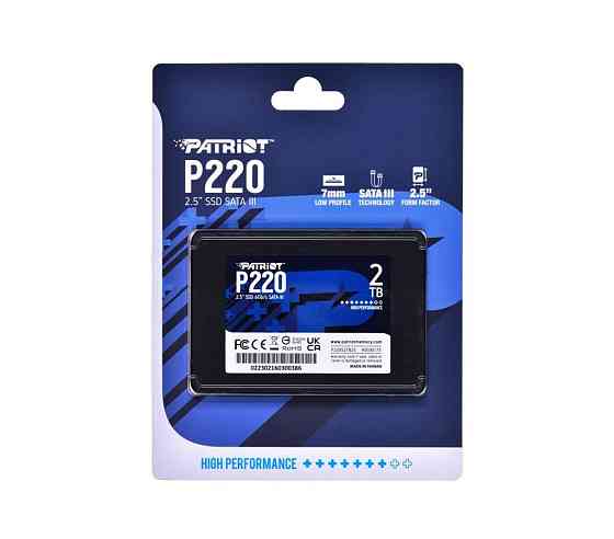 Накопичувач SSD Patriot P220 2TB 2.5" 7mm SATAIII Київ