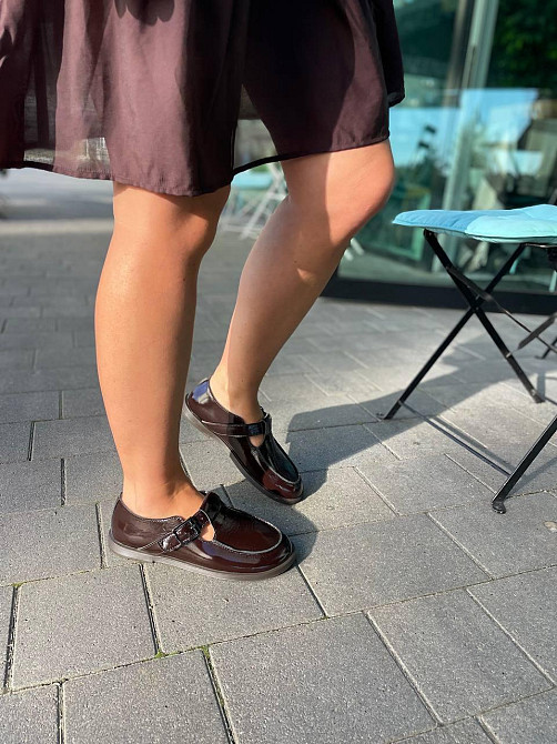 Vanessa Лофери жіночі VANESSA T-304-04 шоколадні (весна-осінь, шкіра лакована) (5831) Коломия - фото 5