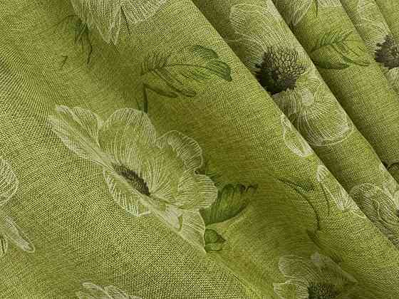 Комплект штор VR-Textil Лен Прованс 200х270 2шт и Тюль 600х270 2077ш-1264т Оливковый с белым 71-210/7 Киев