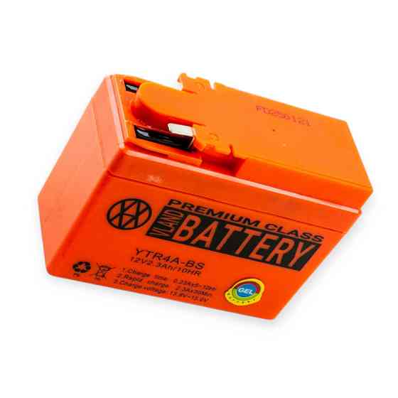 Аккумулятор (86x49x114) Хонда AF34, 35 ZX таблетка широкая (4A-BS) оранжевыйевая 12V2,3А Мукачево