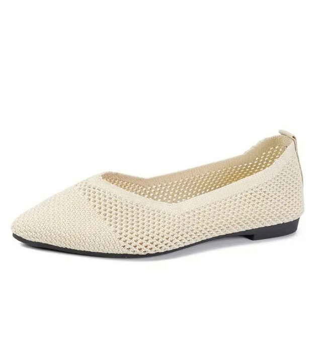 Женские балетки тканевые 248 мм бежевый Киев - изображение 2