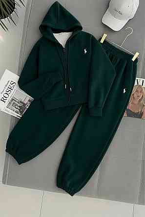 Женский теплый прогулочный костюм двойка: кофта и штаны трехнитка на флисе Бутылка, 46/48 Одесса