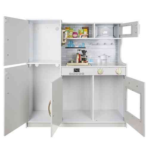 Дитяча дерев'яна ігрова кухня з аксесуарами та підсвічуванням Kruzzel (22117) Нововолинськ