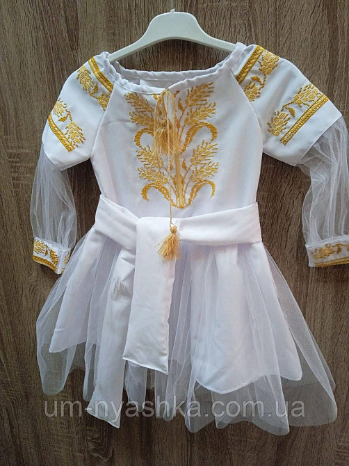 Дитяче вишите біле плаття з колосками Кривий Ріг - фото 2