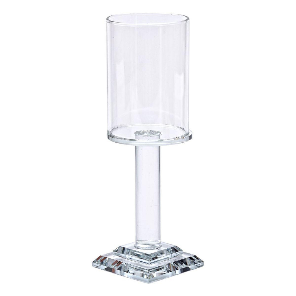 Декоративный стеклянный подсвечник на ножке 20 см Киев - изображение 2