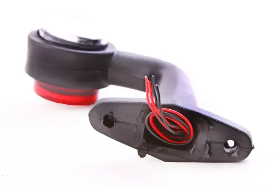 Габаритний бічний ріжок 16см диодний кривий червоний/білий Вінниця