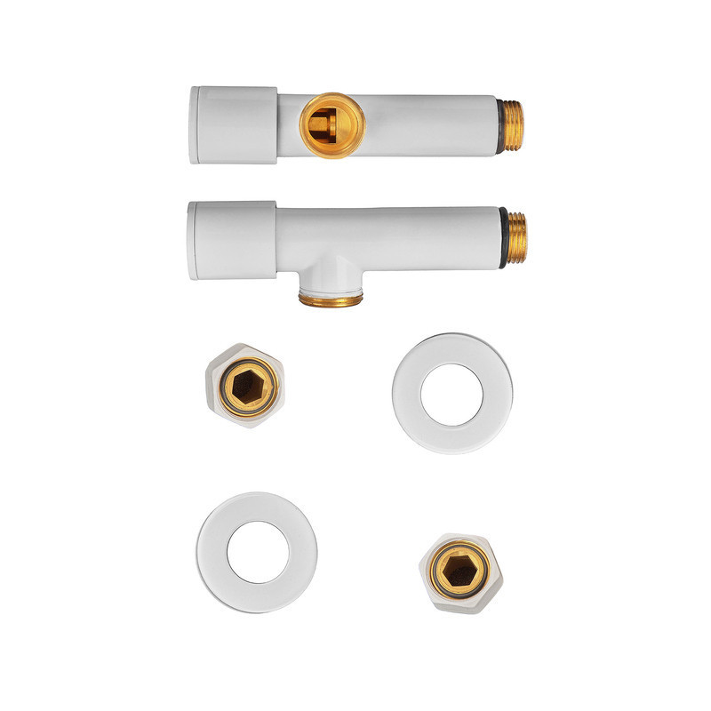Комплект кранів для рушникосушки кутовий Koer KR.SET.534 WHITE - M1/2''xM1/2'' подовжений (KR5843)   ( 29665 ) Харків - фото 5