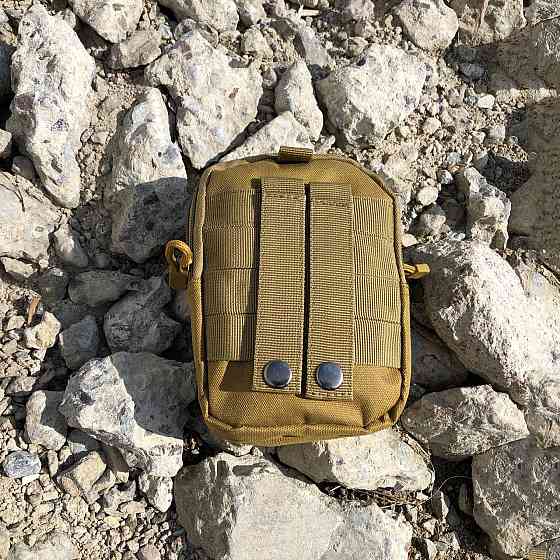 Тактична сумка - сумка для телефону, система MOLLE органайзер тактичний з кордури. LO-419 Колір: койот Київ