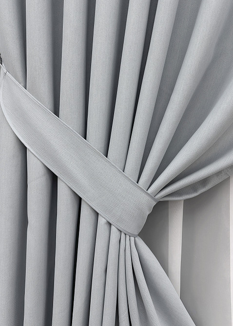 Комплект штор VR-Textil Блекаут двосторонній Scandi № 1899ш Сіро-блакитний 200х270 см 2 шт (32-258) Київ - фото 5