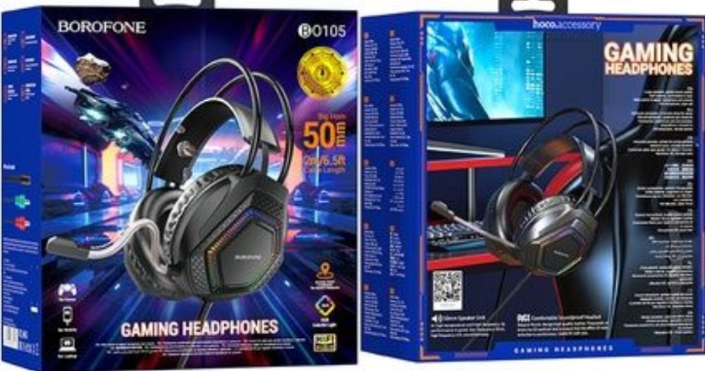Игровые наушники Borofone BO105 с микрофоном. Харьков - изображение 3