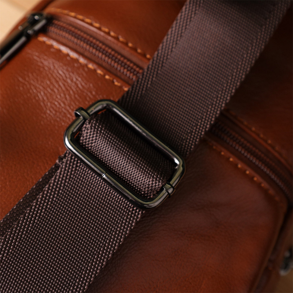 Чоловіча сумка через плече з натуральної шкіри Vintage 23049 Рудий Київ - фото 1