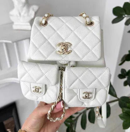 Жіночий рюкзак з кишеньками (Білий) Київ - фото 3