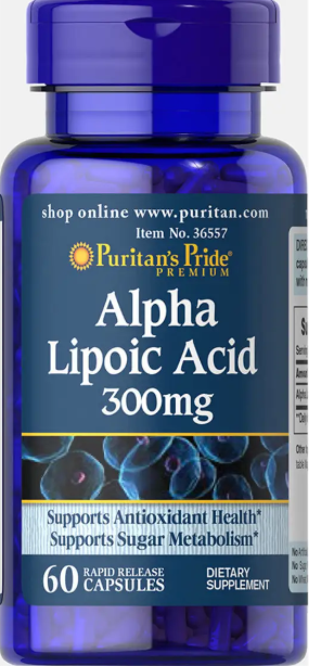 Альфа-ліпоєва кислота Puritan's Pride Alpha Lipoic Acid 300мг 60 капс Київ - фото 1