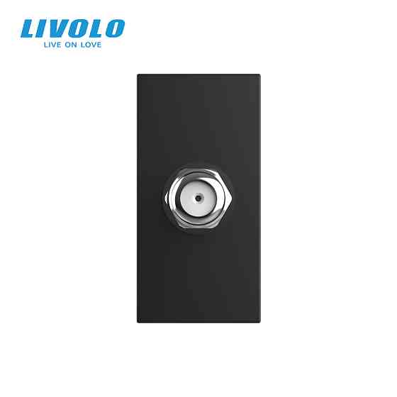 LIVOLO Супутникова розетка SAT LIVOLO, чорна, модуль 0.5 поста, для ресивера / антени (VL-FCSL- Коломия