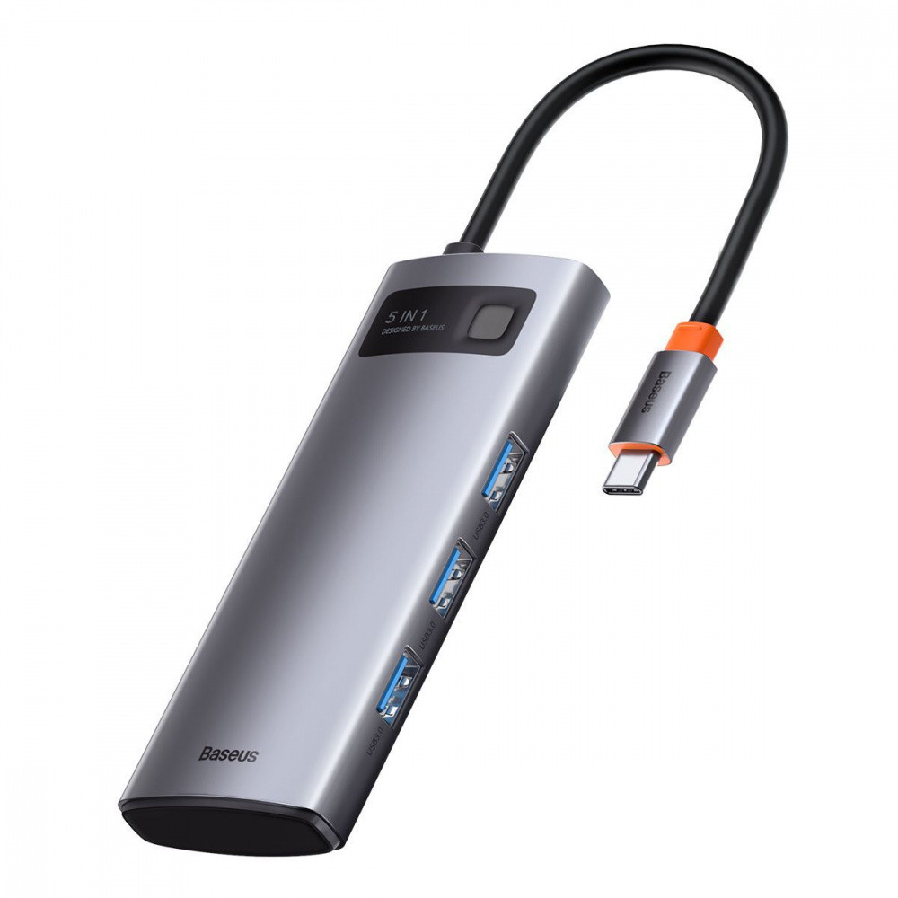 USB-Хаб Baseus Metal Gleam Series 5-in-1 Type-C серый Львов - изображение 8