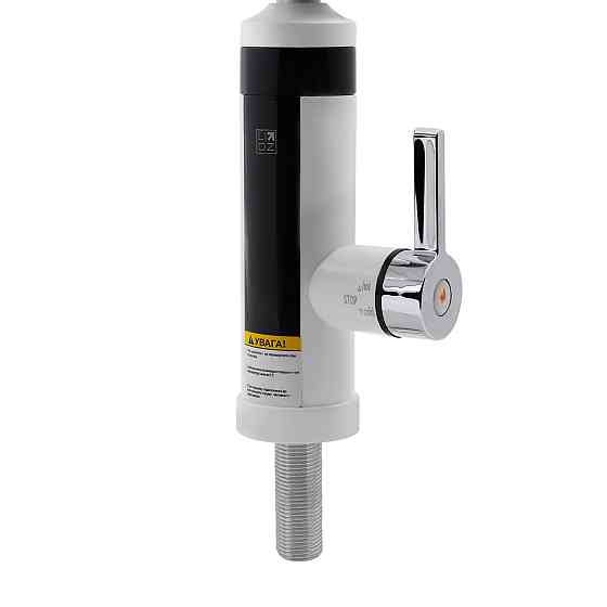 Проточний кран-водонагрівач кухонний для кухні Lidz Warm 061 LDWAR061WCR35431 White / Chrome Київ