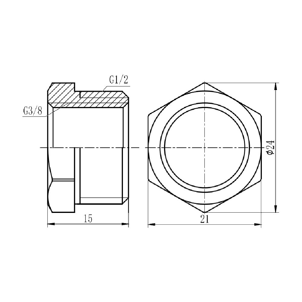 Футорка Thermo Alliance Forte 1/2"х3/8" НВ SF374159 Київ - фото 6