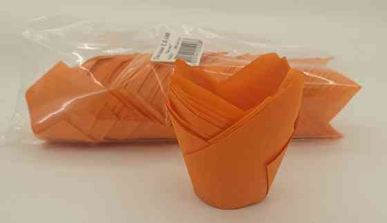 Тарталетки паперові для кексів ТЛ-140" Тюльпан Жовтогарячий" (50*50/75) (100 шт.) (1 уп.) Харків