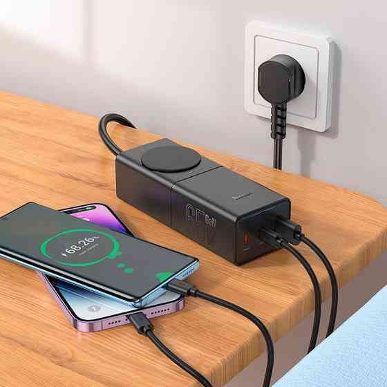 Зарядний пристрій HOCO NS4 Sharp 65W чорний Київ