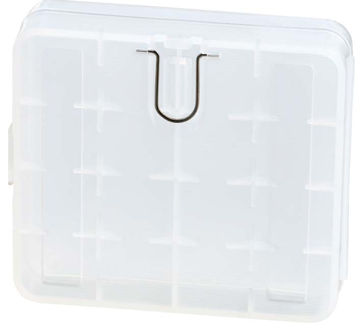 Бокс прозорий з вішаком для 4-х акумуляторів 18650 Рівне - фото 1