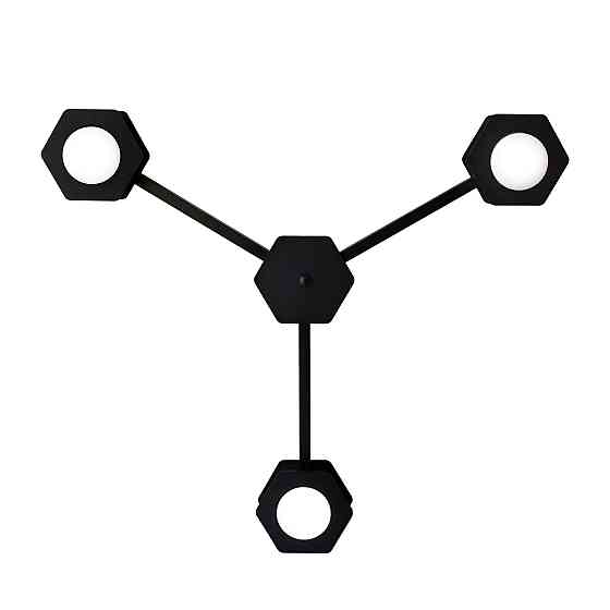 Люстра потолочная MSK Electric Space на три плафона под лампы GX53 черная NL 13040-3 BK Одесса