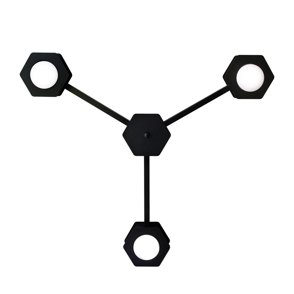 Люстра потолочная MSK Electric Space на три плафона под лампы GX53 черная NL 13040-3 BK Одесса - изображение 3