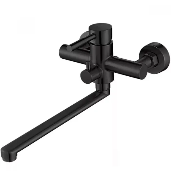 Смеситель для ванны с душевым гарнитуром WEZER EKO7A-01-BLACK черный Киев