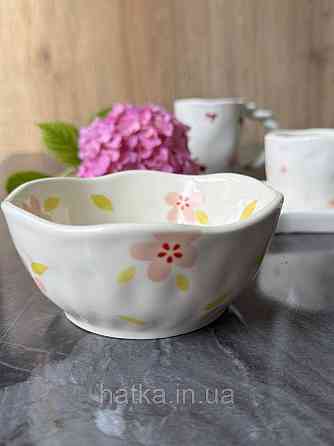 Салатник піала Olens "Рожева квітка" 300 мл кераміка 8030-411 Київ