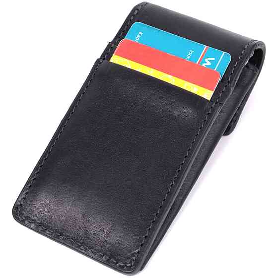 Ключниця футляр із натуральної шкіри Чорний (GRANDE PELLE) Київ