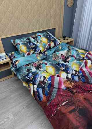 Комплект детского постельного белья Фланель, Koloco Полуторный 150х210 с разноцветным принтом (88-061) Киев