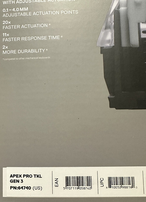 Клавіатура  ігрова SteelSeries Apex Pro TKL Gen 3 Black (64740) Київ - фото 1