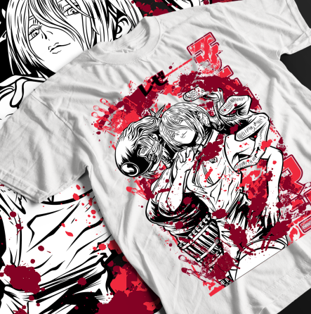 Футболка для мальчика аниме Человек-бензопила оверсайз (рост от 165 до 180 ) Черний AnimeJ0673m Днепр